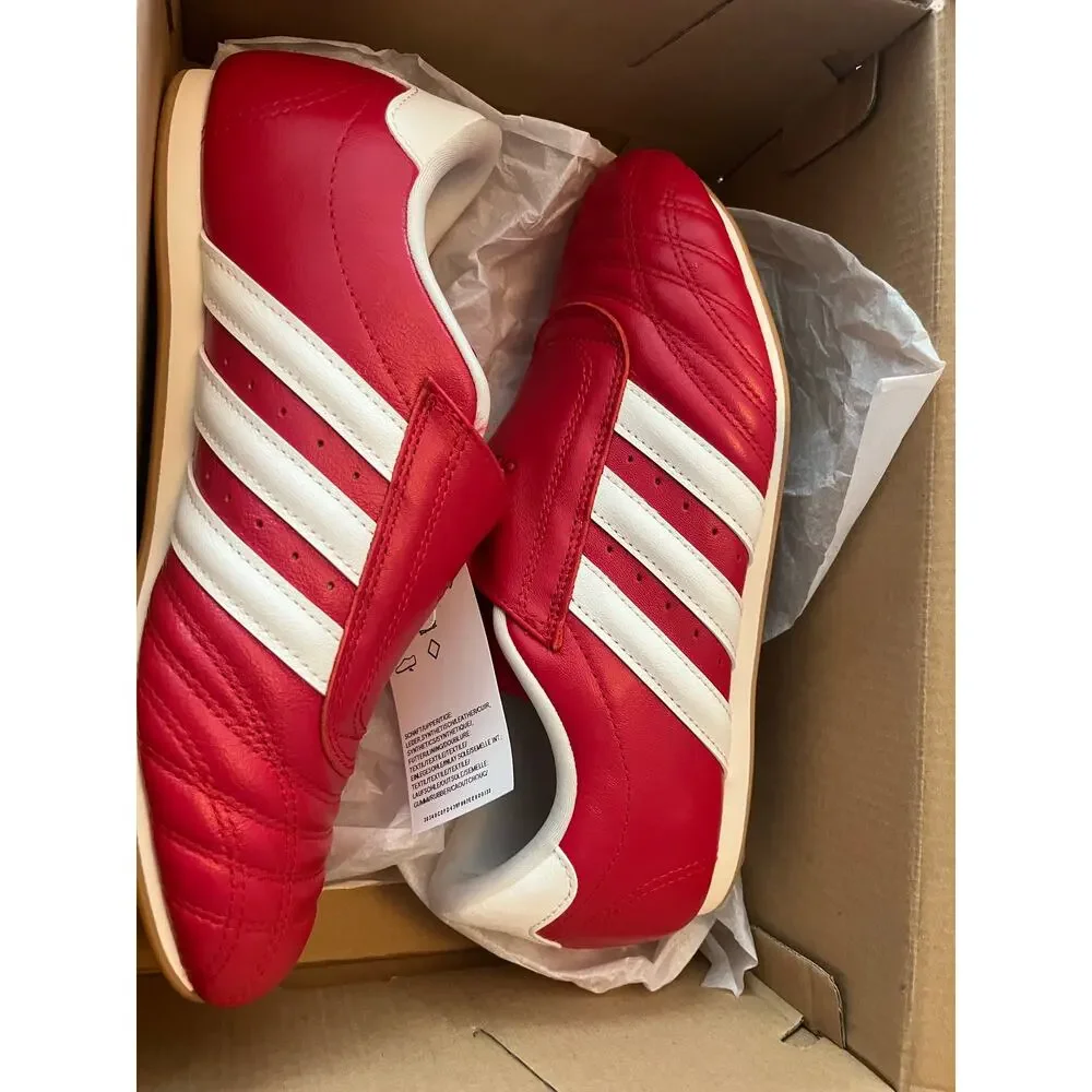NEW Adidas Originals Taekwondo Leather Women's 7.5, Red/ White JS4020 - Picture 5 of 9